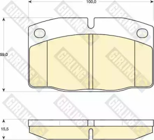 Комплект тормозных колодок, дисковый тормоз GIRLING 6101999