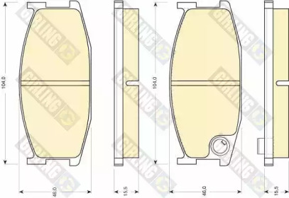 Комплект тормозных колодок GIRLING 6102009