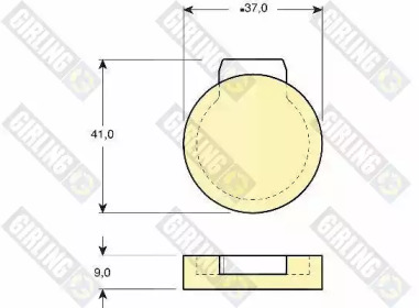 Комплект тормозных колодок, дисковый тормоз GIRLING 6102729