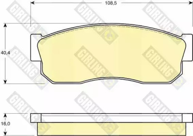 Комплект тормозных колодок, дисковый тормоз GIRLING 6102889