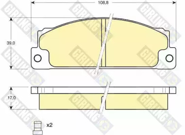 Комплект тормозных колодок, дисковый тормоз GIRLING 6102963