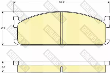 Комплект тормозных колодок, дисковый тормоз GIRLING 6103459