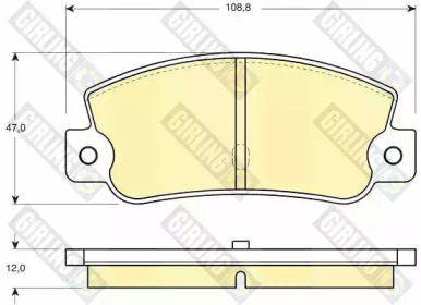 Комплект тормозных колодок, дисковый тормоз GIRLING 6103603