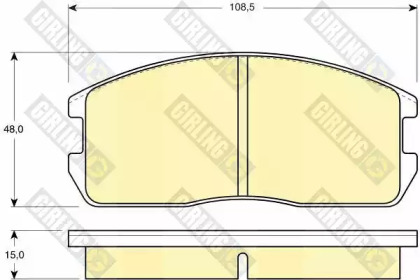 Комплект тормозных колодок, дисковый тормоз GIRLING 6103659