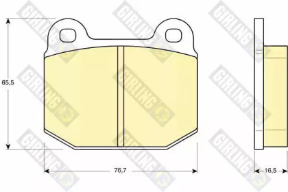 Комплект тормозных колодок, дисковый тормоз GIRLING 6106112
