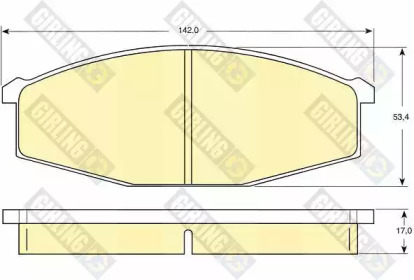 Комплект тормозных колодок, дисковый тормоз GIRLING 6107479