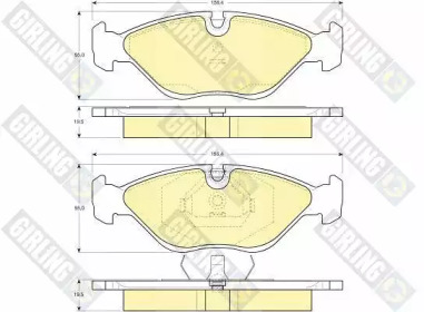 Комплект тормозных колодок, дисковый тормоз GIRLING 6109692