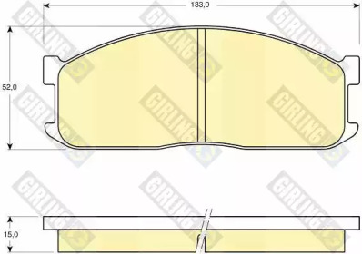 Комплект тормозных колодок, дисковый тормоз GIRLING 6109839