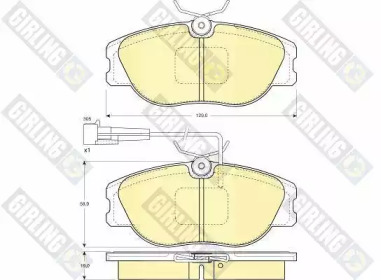 Комплект тормозных колодок GIRLING 6110521