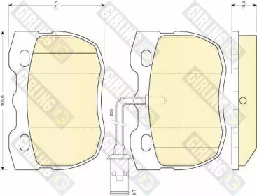 Комплект тормозных колодок, дисковый тормоз GIRLING 6110936