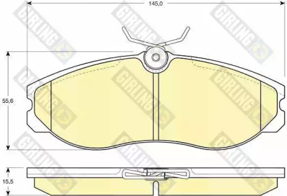 Комплект тормозных колодок, дисковый тормоз GIRLING 6111131