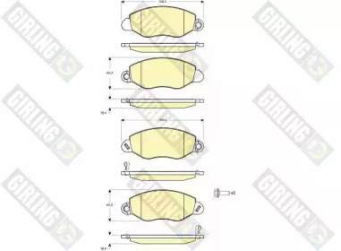 Комплект тормозных колодок GIRLING 6114614