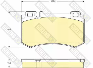 Комплект тормозных колодок, дисковый тормоз GIRLING 6115449