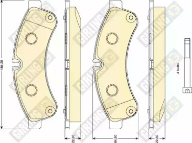 Комплект тормозных колодок, дисковый тормоз GIRLING 6117809