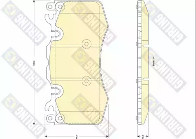 Комплект тормозных колодок, дисковый тормоз GIRLING 6118349