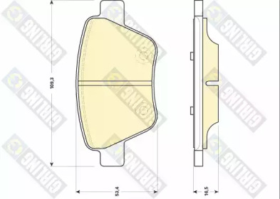 Комплект тормозных колодок, дисковый тормоз GIRLING 6118414