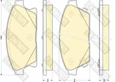 Комплект тормозных колодок, дисковый тормоз GIRLING 6118479