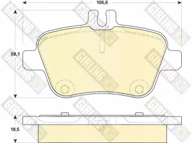 Комплект тормозных колодок, дисковый тормоз GIRLING 6119204