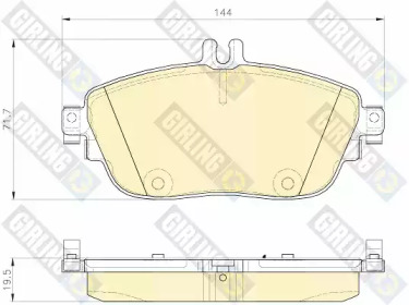 Комплект тормозных колодок, дисковый тормоз GIRLING 6119321