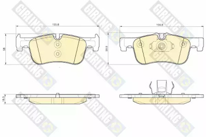 Комплект тормозных колодок, дисковый тормоз GIRLING 6119352