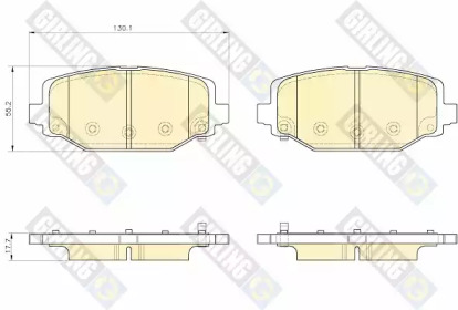 Комплект тормозных колодок, дисковый тормоз GIRLING 6119369