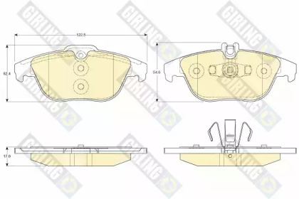 Комплект тормозных колодок, дисковый тормоз GIRLING 6120512