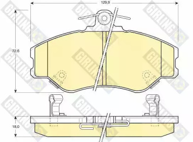 Комплект тормозных колодок, дисковый тормоз GIRLING 6130891