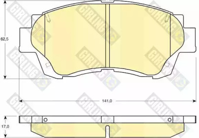 Комплект тормозных колодок, дисковый тормоз GIRLING 6131559
