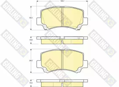 Комплект тормозных колодок, дисковый тормоз GIRLING 6132219