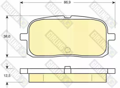 Комплект тормозных колодок, дисковый тормоз GIRLING 6132259