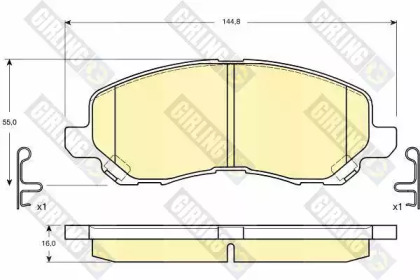 Комплект тормозных колодок, дисковый тормоз GIRLING 6132879