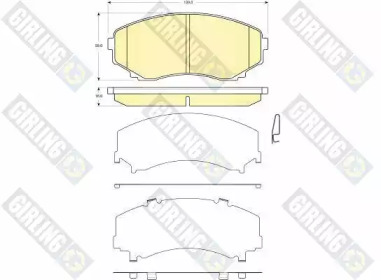 Комплект тормозных колодок, дисковый тормоз GIRLING 6133269