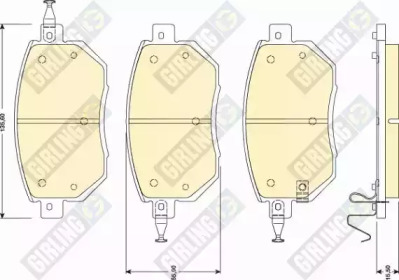 Комплект тормозных колодок, дисковый тормоз GIRLING 6134169