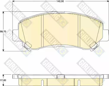 Комплект тормозных колодок, дисковый тормоз GIRLING 6134679