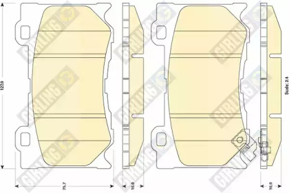 Комплект тормозных колодок, дисковый тормоз GIRLING 6135059