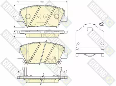 Комплект тормозных колодок, дисковый тормоз GIRLING 6135495