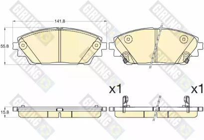 Комплект тормозных колодок, дисковый тормоз GIRLING 6135926