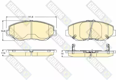 Комплект тормозных колодок GIRLING 6136276