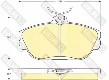 Комплект тормозных колодок, дисковый тормоз GIRLING 6140331