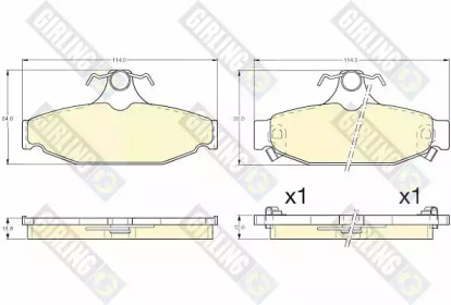 Комплект тормозных колодок, дисковый тормоз GIRLING 6140891