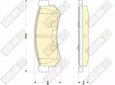 Комплект тормозных колодок, дисковый тормоз GIRLING 6141789