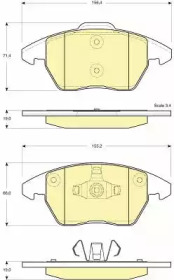 Комплект тормозов, дисковый тормозной механизм GIRLING 6411472