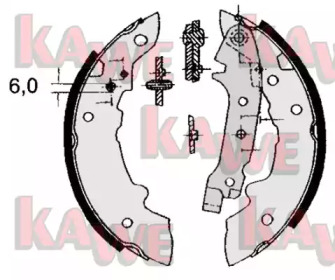 Комлект тормозных накладок KAWE 04320