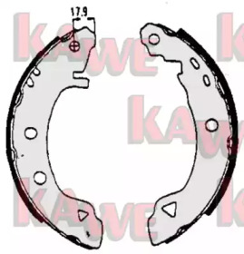 Комлект тормозных накладок KAWE 04920B