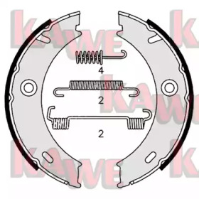 Комлект тормозных накладок KAWE 07969