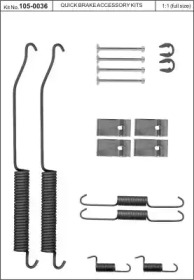 Комплектующие, тормозная колодка KAWE 105-0036