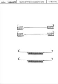 Комплектующие, тормозная колодка KAWE 105-0520