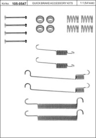 Комплектующие, тормозная колодка KAWE 105-0547