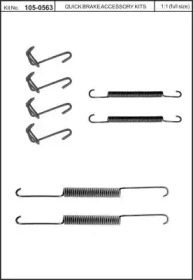 Комплектующие, тормозная колодка KAWE 105-0563