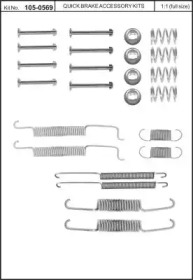 Комплектующие, тормозная колодка KAWE 105-0569